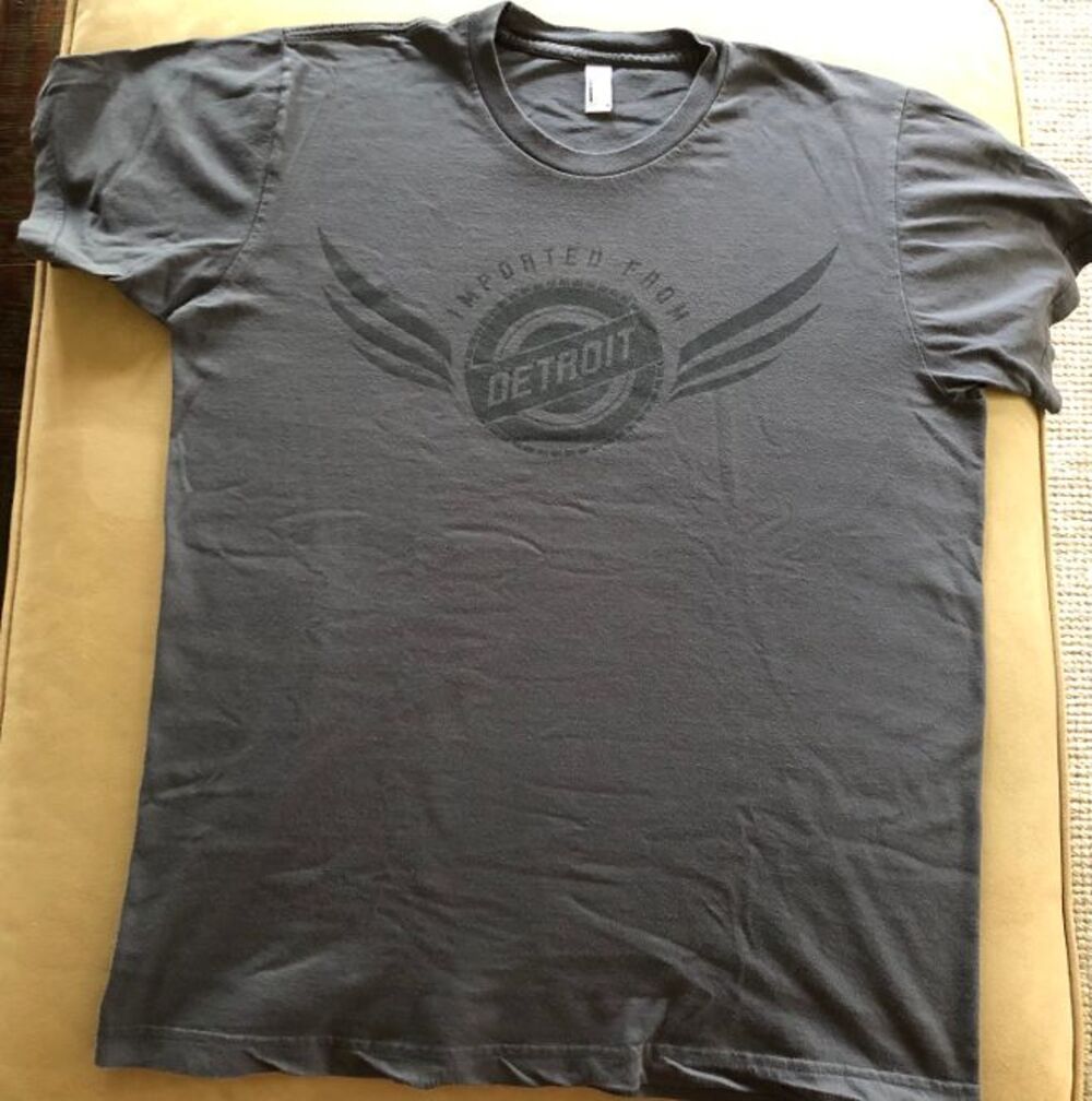 Chrysler Imported From Detroit American Apparel T-shirt  Size M Dark Gray